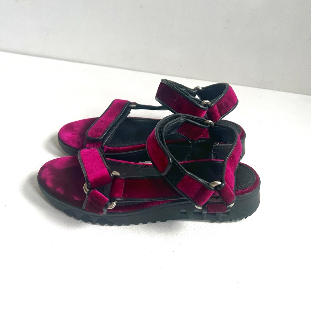 Sandro Paris | Fuchsia Velvet Sandals